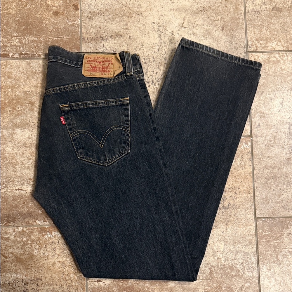 Levi's 501 Men's Dark Blue Straight Jeans